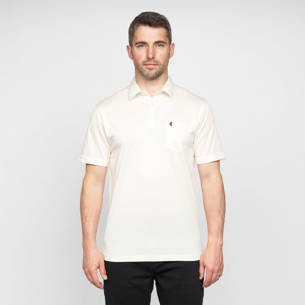 Mens Polo Shirt Classic Gabicci - G00Z05 Cream
