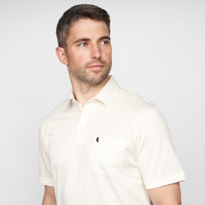 Mens Polo Shirt Classic Gabicci - G00Z05 Cream