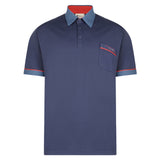 Mens Polo Shirt Classic Gabicci - G00X62 Navy